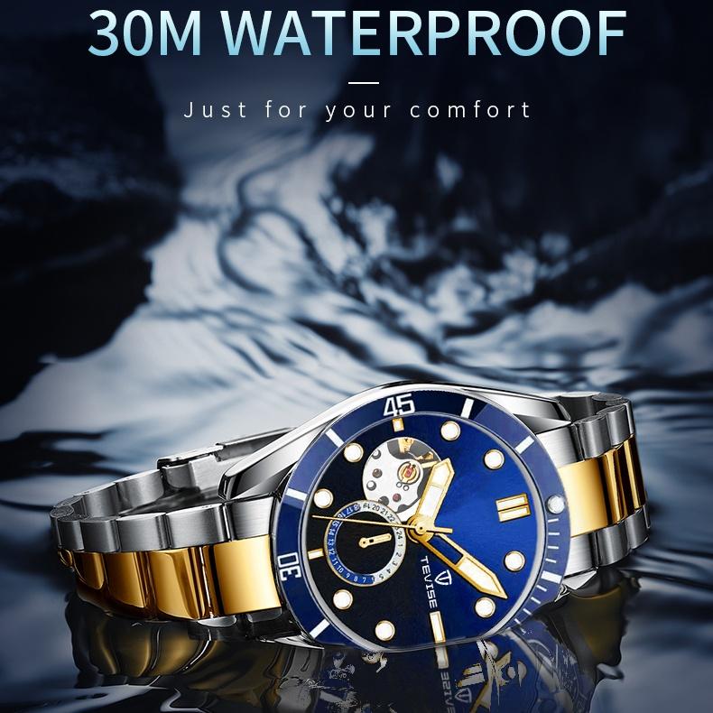 Men Watch Green Waterproof Watch for Men Stainless Steel Automatic Mechanical Watch Men Luxury Watch Luminous Wristwatch