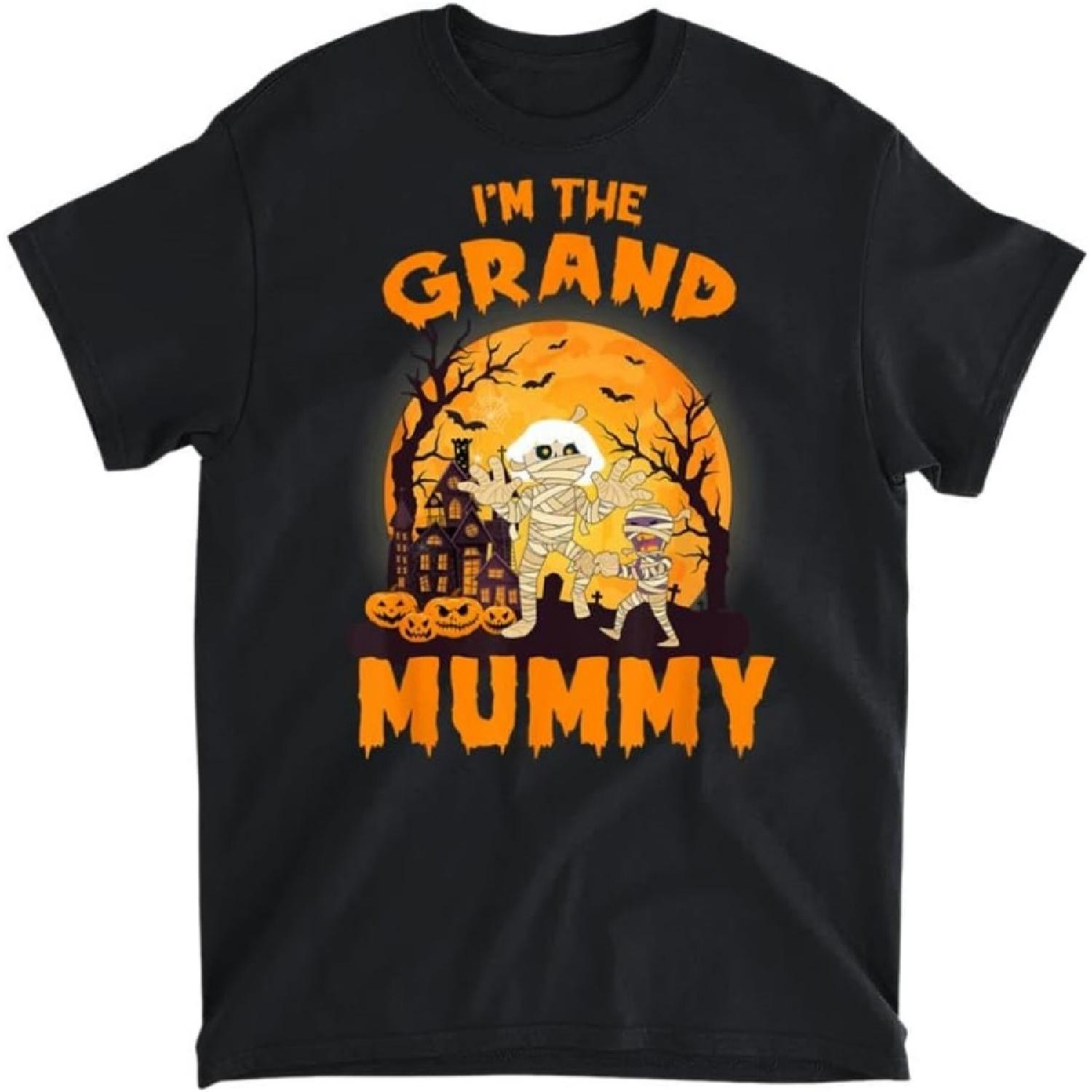 Funny Vintage Retro Halloween Costume I m The Grand Mummy T-Shirt, Tank Top, Long Sleeve Shirt, Sweatshirt, Hoodie Men Women Kids Made in Canada XXXXXL разноцветный