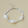 Handmade Seashell & Crushed Stone Bracelet with Lobster Clasp - Perfect Summer Travel Souvenir