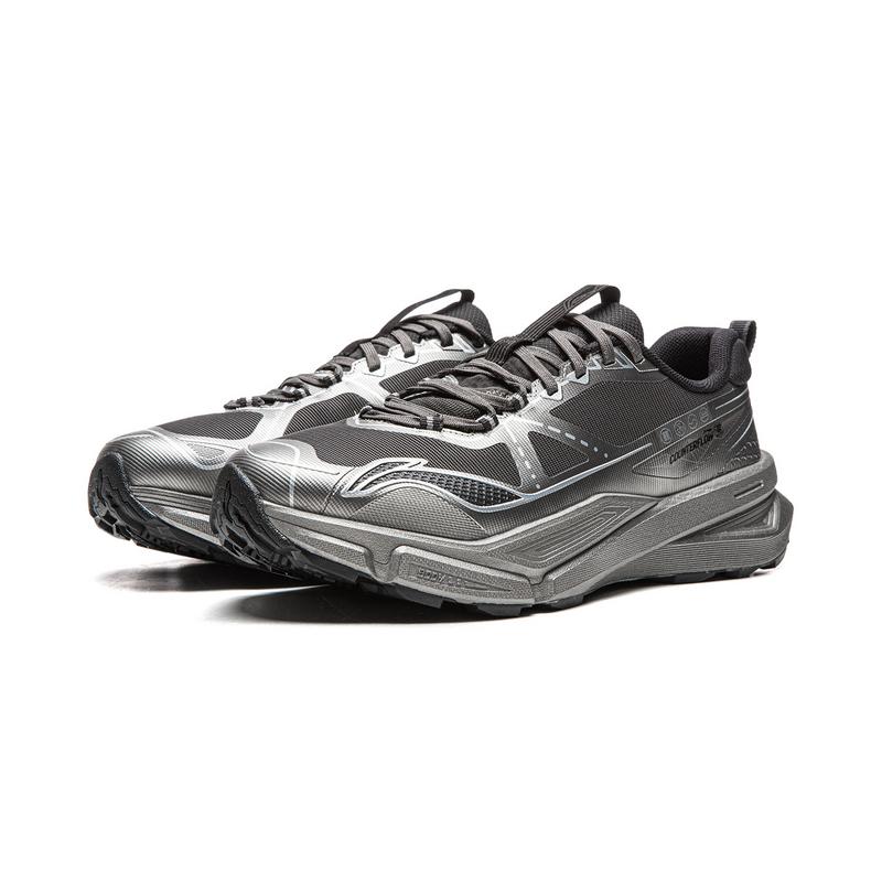 Li Ning Outdoor CF Tracing, Xinglan Low top Hiking Shoes Unisex Silver/Obsidian Gray AHTV027-21