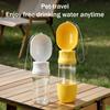 Portable Pet Water Bottle Leak-Proof Dog Water Dispenser with Drinking Bowl Food Compartment Travel Water Bottle for Cats Hiking Walking Outdoor