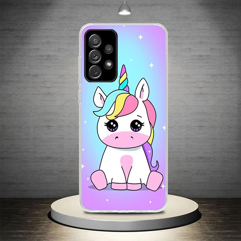 

Pink Unicorn Rainbow Phone Case Fundas for Samsung Galaxy A12 A22 A32 A42 A52 A72 A02S A51 A50 A41 A31 A21S A20S A40 A30S A71 A7 Samsung A32 4G