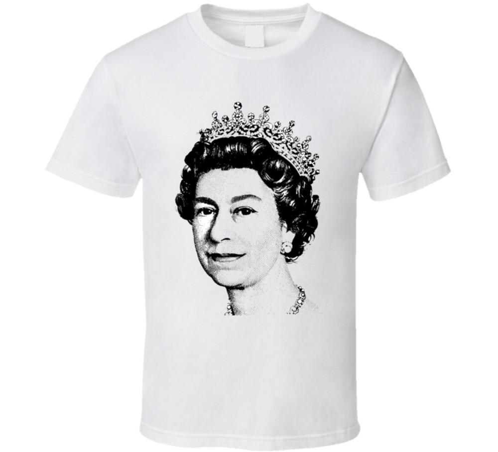 Queen Elizabeth Ii Black And White Portrait T Shirt