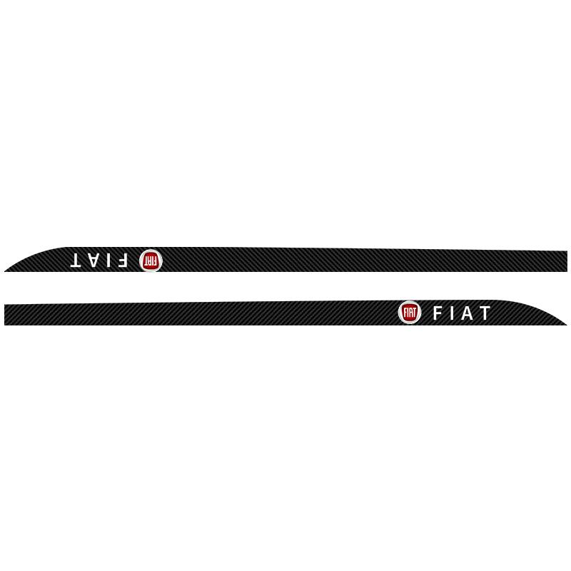2 Pezzi Gonna Laterale Portiera Auto Decalcomania Carrozzeria Auto Adesivi Artistici in Fibra di Carbonio Per Fiat Punto Abarth 500 Stilo Ducato Palio Bravo Doblo