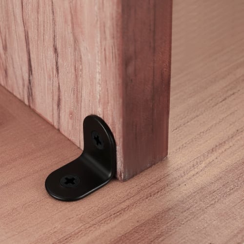 L-shaped Bracket, Angle Bracket, L-shaped Bracket, Right-angle Bracket, Right-angle Hook, Shelf Bracket, Bracket Hardware with Screws, Black, 20x20x2.