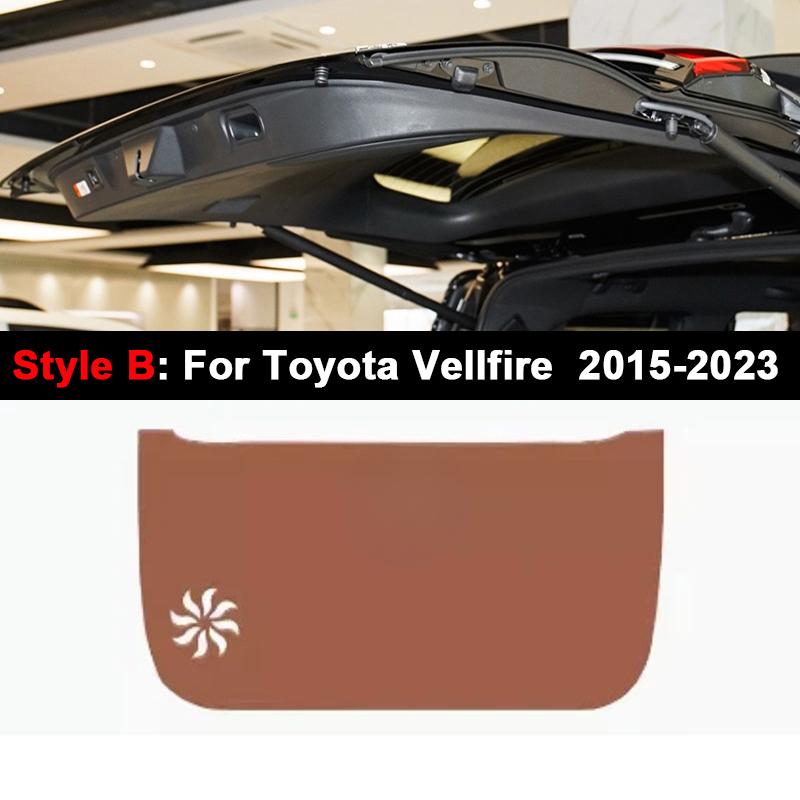 For Toyota Alphard Vellfire 2015-2024 2025 Car Rear Trunk Tailgate Anti-kick Protective Mat Leather Decoration Pad  Accessories