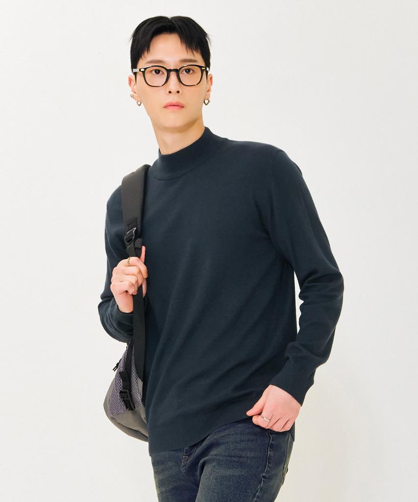 CHASECULT Men'S Essential Mock Neck Sweater - Green