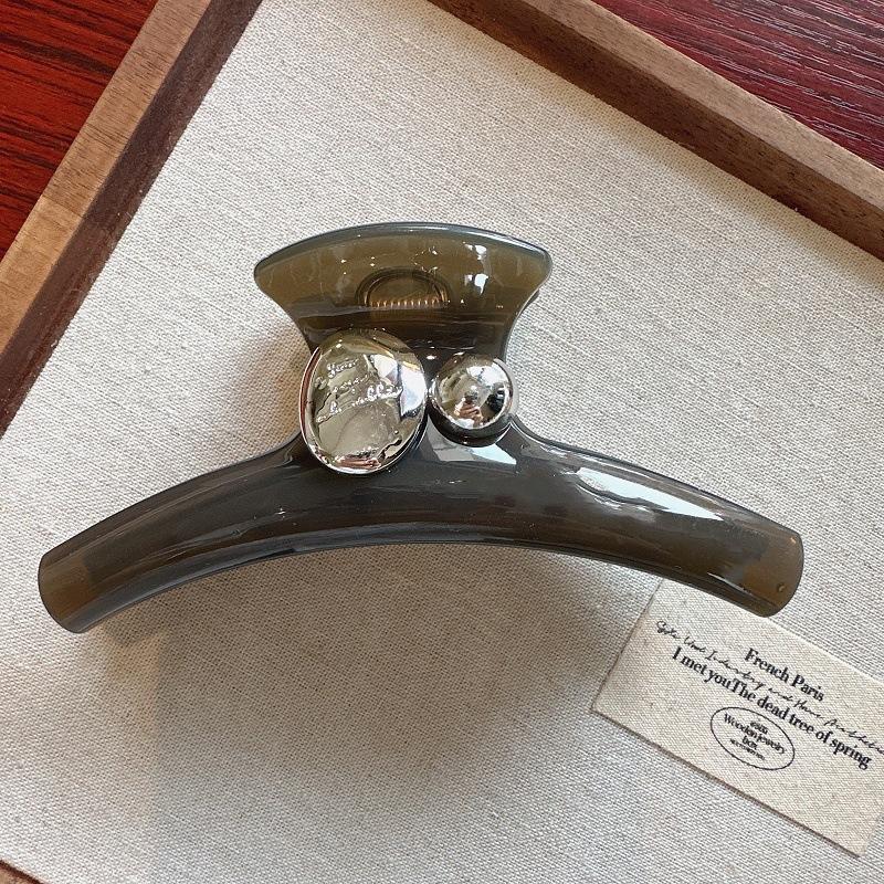 Hair Accessories Women's Large Grab Clip Fashion Temperament Simple Hair Grab Shark Clip Acrylic Disc Hairpin Hairpin Headgear