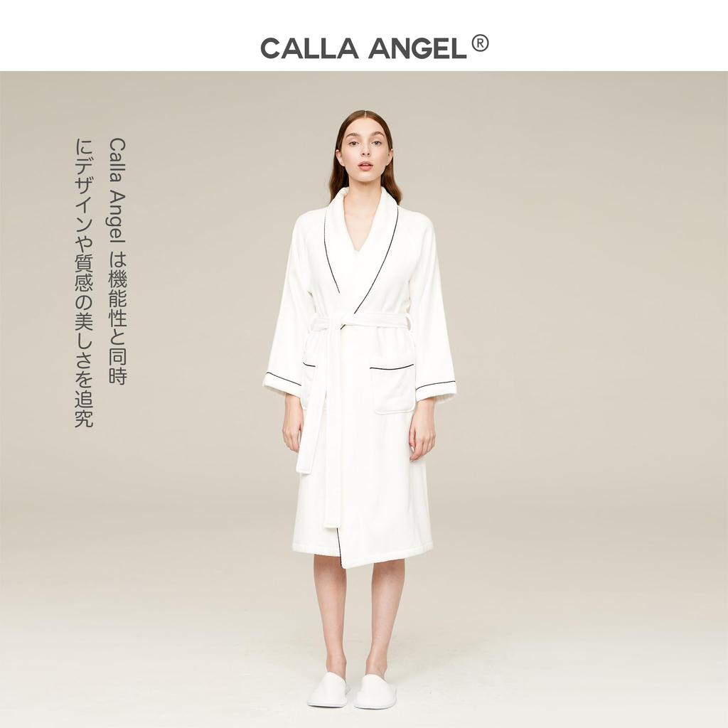 New York Bathrobe Luxury Towel Extra Long Heat Quick After Popular Overseas [Calla Angel] Gown, Fabric, Cotton, 100% Cotton, Lightweight,