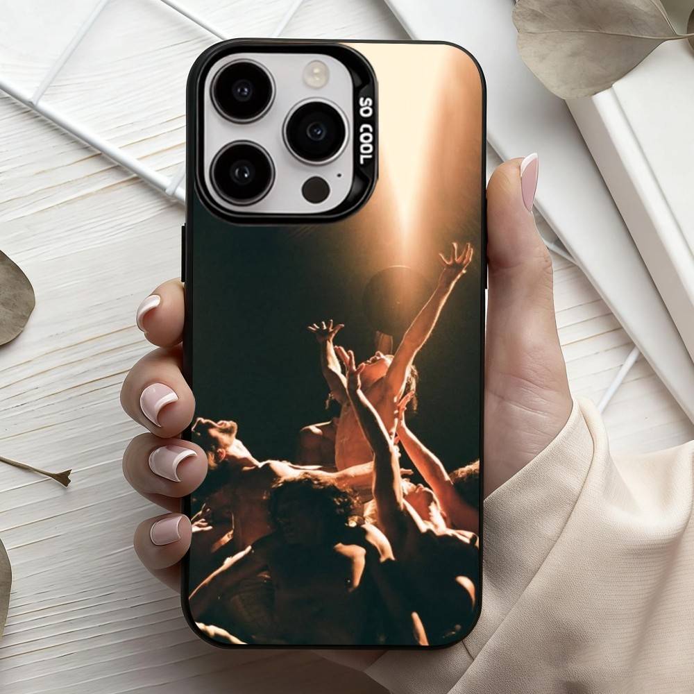E-Euphoria A-American TV S-series Phone Case For iPhone17,16,15,14,13,12,11 Plus,Pro Max Black Candy Silver Plated Cover