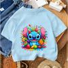 Boys and Girls Summer Outdoor Fashion Casual Clothes Cute Kawaii Children's Crew Neck T-shirt Embroidery