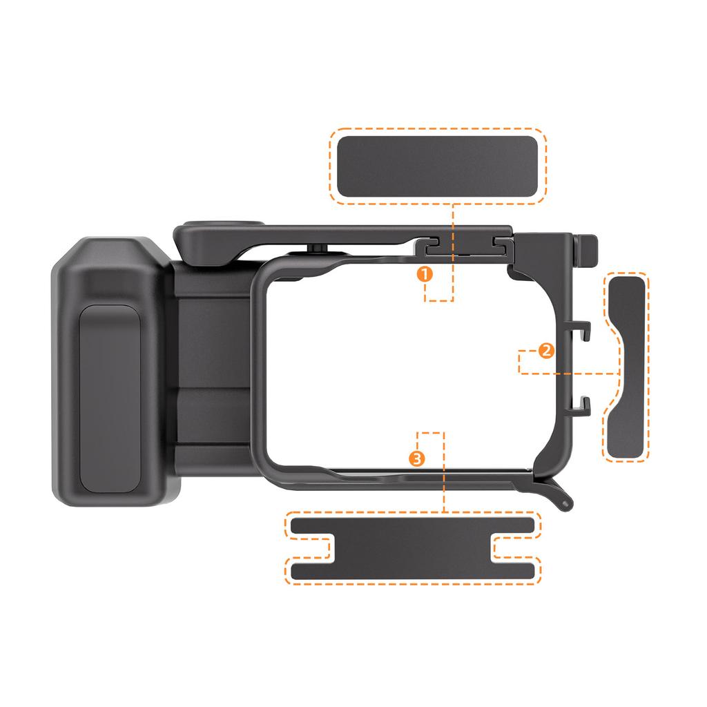 Durability ABS Silicone Camera Handle With AntiLost Strap Ideal For GO Ultra Camera City Exploration And Vlog Shoot