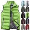 Men  Winter Coat Padded Cotton Vest Warm Hooded Thick Vest Tops Jacket