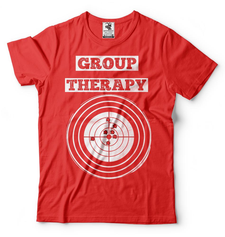 2nd Amendment Gun Laws Rights Shooting Range Group Therapy T-Shirt 100% Cotton O-Neck Short Sleeve Summer Casual Mens T-shirt S