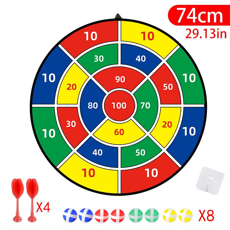 Foldable 74CM Dartboard & Sticky Ball Set for Indoor Play