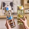 Water bottle high value straw cup girls summer portable plastic water cup student sports cup easy to hand high temperature anti-drop cute