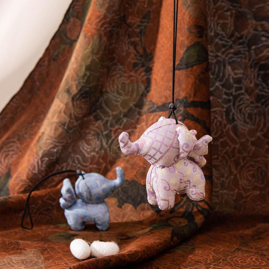 Silk Handmade Little Elephant Charm Pendant - Cute Gift for Friends