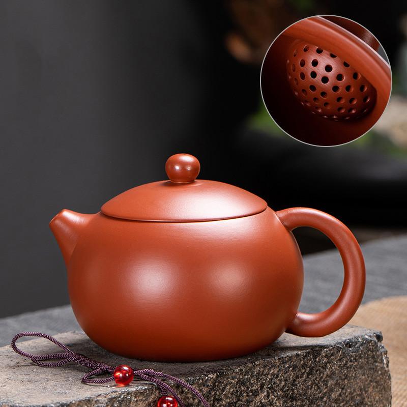 Traditional Purple Clay Teapot Dahongpao Ball Hole Filter Tea Infuser Raw Ore Zisha Tea Set Household Beauty Xishi Teapot