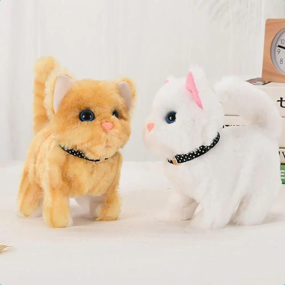 Interactive Voice Control Robot Cat Soft Meow Cat Toy Creative Simulation Cat Birthday Gift