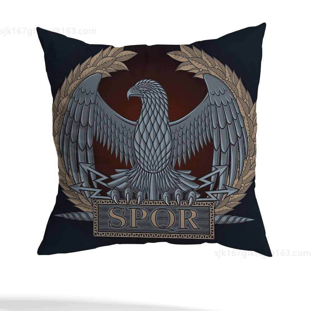 

Retro Spqr Roman Empire pillowcase casual style decoration, suitable for home decoration (excluding pillow core) 12x12Inch