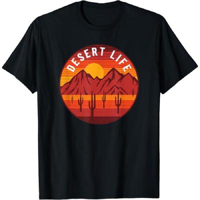Desert Life - Vintage Cactus and Mountains T-Shirt