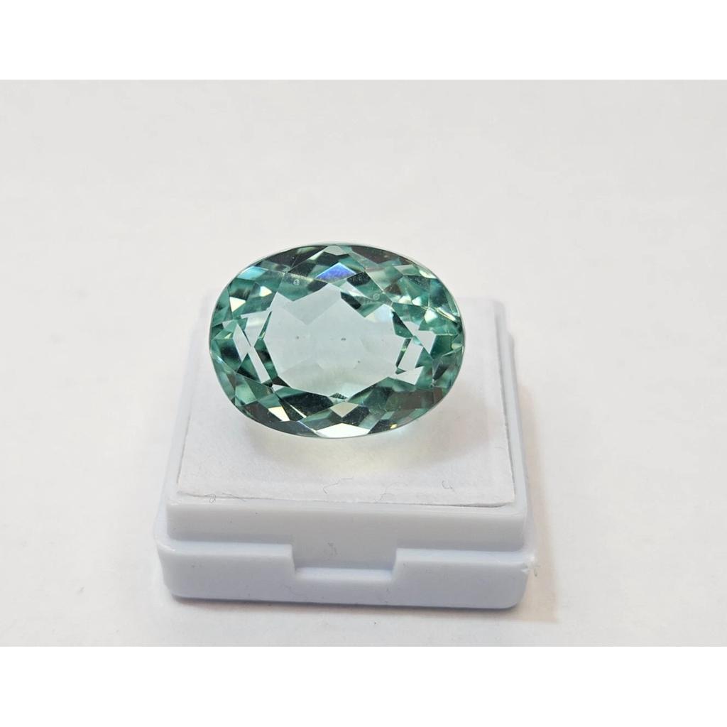 Green Topaz For Making Ring Oval Cut 25-26 Ct Beautiful Certified Gemstone
