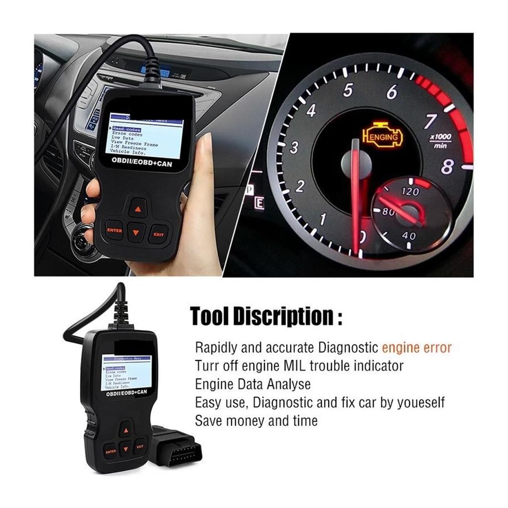 AD310 OBD2 Scanner Diagnostic Tool with Test OBD2 Enhanced Car Engine Light Code Reader Scanning Tool,Comprehensive Diagnostic