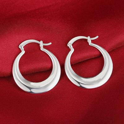 Wholesale Hoop  Sterling  Cute Earring for Women Lady Wedding Beautiful Lovely Jewelry Nice Party Noble