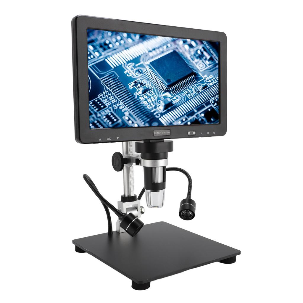 10.1 Inch IPS LCD Digital Microscope 1500X 20MP Coin Microscope Magnifier with 8 Adjustable LED Lights Remote Control