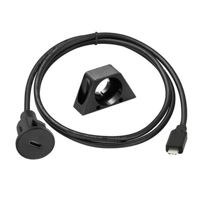 Einbau USB2.0 Typ C Verlängerungskabel, Wasserdichtes Steckerset für Auto- und Motorrad-Armaturenbretter
