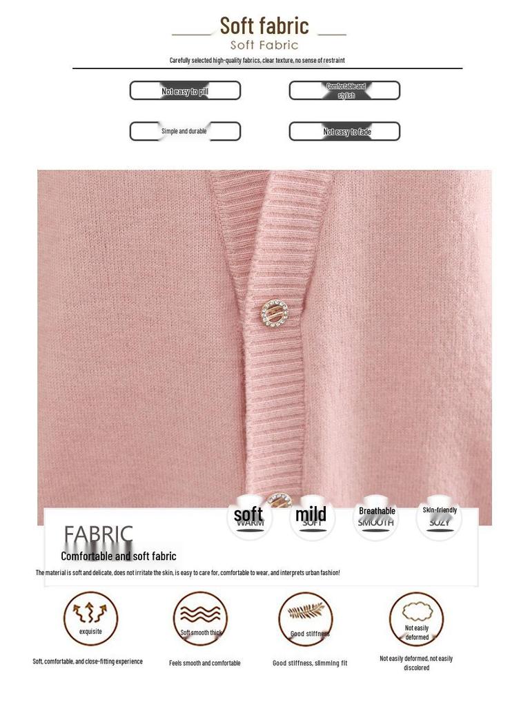 2025 Mom's Stylish Knitted Base Sweater for Middle-Aged Women - Autumn/Winter Two-Piece Look