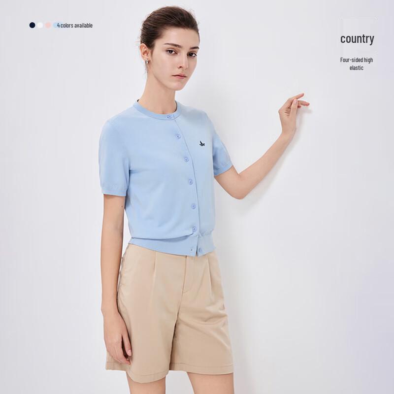 Navigare Women's Short Sleeve Knit Cardigan