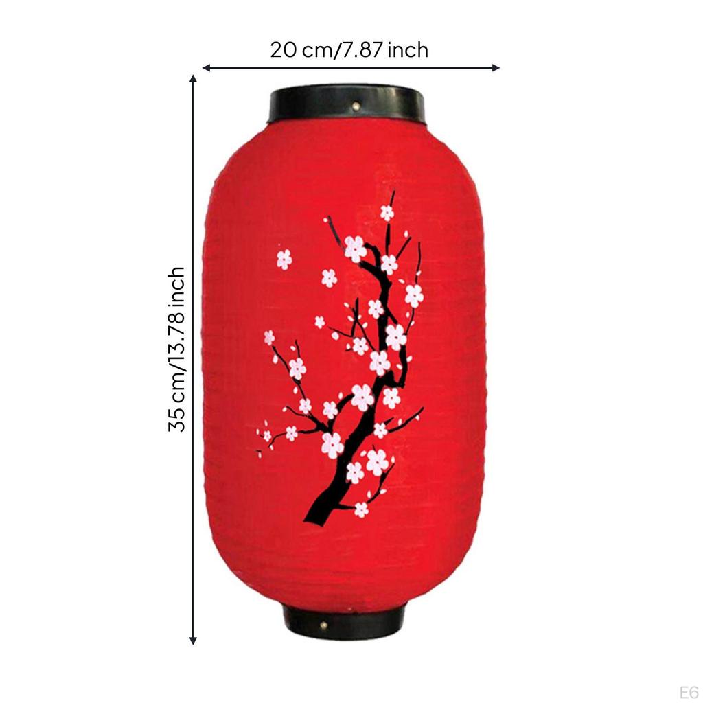Japanese Lantern Decorative Paper Foldable Folding Lamp for Party, Patio, Balcony Red 8 Inch