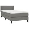 Maison Exclusive - Sommier à lattes de lit avec matelas Gris foncé 100x200cm Tissu