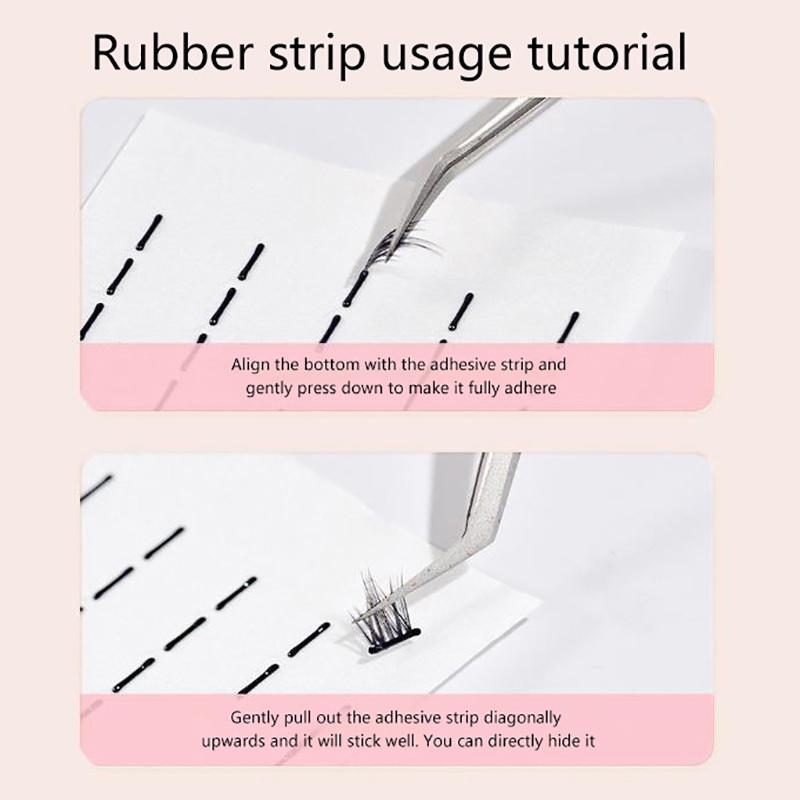200Pcs/Boxglueless Fake Eyelashes Self Adhesive Strip Line Waterproof Reusable Glue-Free Eyelash Glue Strip False Eyelashes