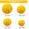 1pcs Set 7.8inch Yellow Paper Hanging Flowers For Birthday Party Paper Flowers Decorations Pom Pom Paper