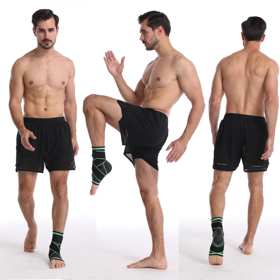 1 bucăți sport gleznă curea de compresie mâneci susțin țesătură 3D bandaj elastic pentru picioare Echipament de protecție pentru sală de fitness