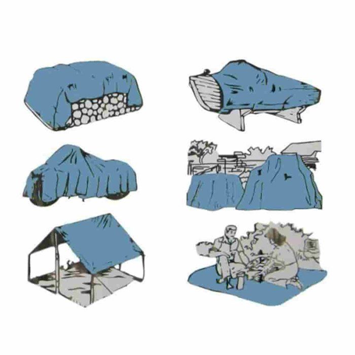 Bâche de Protection 4x8m, 32m², Blanche, 180 g/m², Étanche, Résistante
