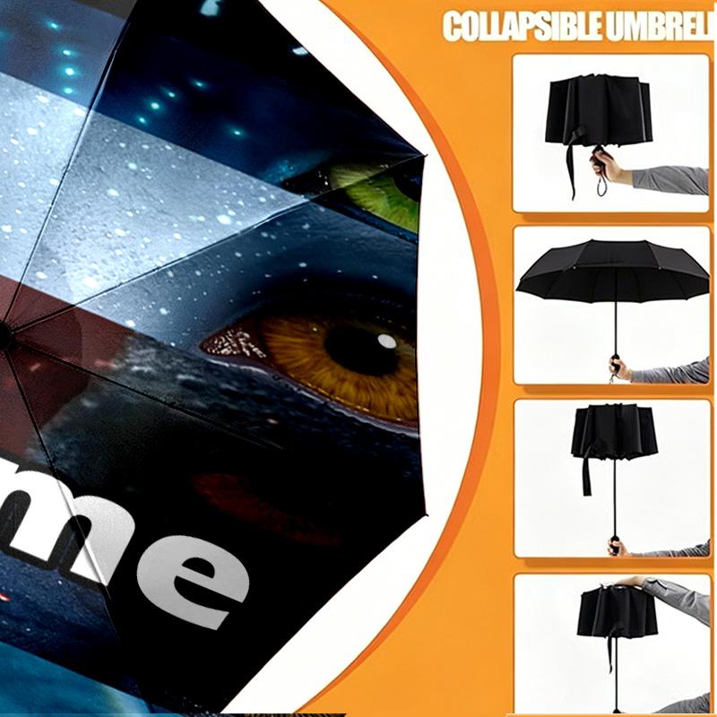 Custom Name Personalized Avatar Print Umbrella, Auto Open Close, 8‑Rib Sturdy Frame, Commute Camping Hiking Use, Birthday Gift