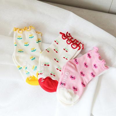 1 Satz mit 3 Paar süßen und lebhaften Babysocken von Bini Uni, koreanische Babyprodukte