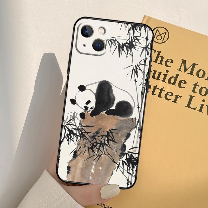Chinesisches Bären-Panda-Handyhülle für iPhone 17 16 15 13 11 12 14 Pro Max mini XR 16e 15 16 Plus 17 Air Vollabdeckung