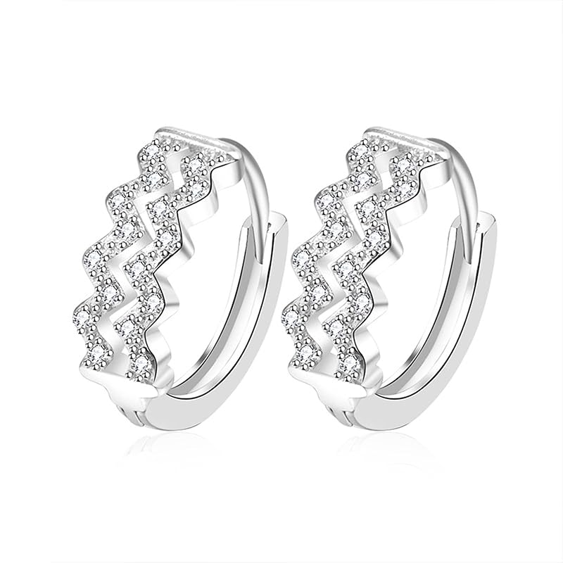 

Shandtsuki ring earrings ladies earrings hoop earrings dangling earrings zirconia drop earrings simple business earrings Compatible with metal