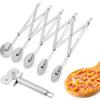 5 Wheel Pastry Cutter, Set of 2 Pizza Slicer, Multi-Round Dough Cutter Roller with Stainless Steel Double Cutter, Cookie Pastry Knife Divider with