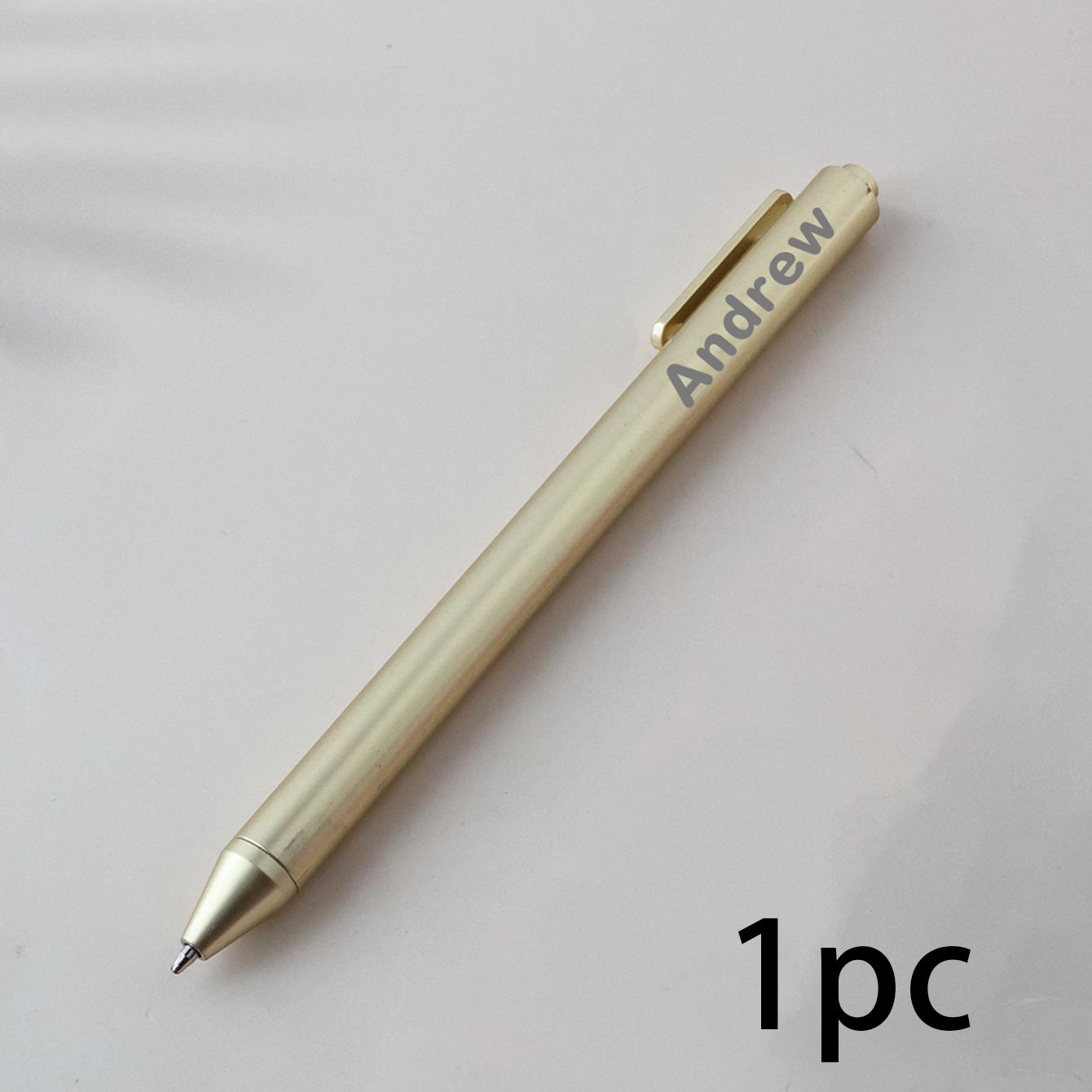 Custom Gel Pens With Name, Personalized Teacher Pens, Customized Ballpoint Pen, Customizable Gifts, , 1pc золотой