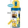 Skater Children's Stainless Steel Water Bottle 2-Way Direct Drinking 470ml Cup Drinking 430ml Minions Bob and Friends Child-Friendly Lightweight Boy T