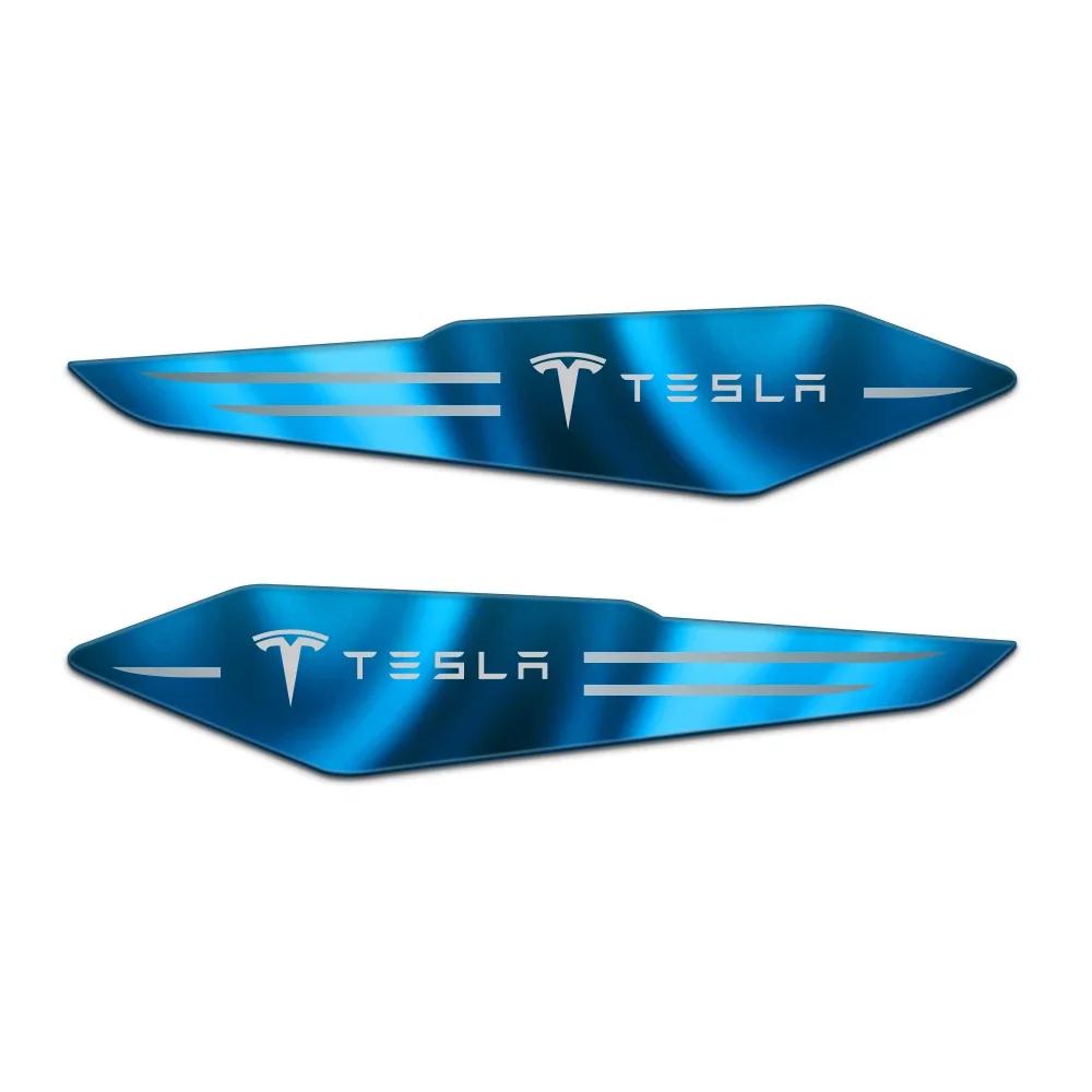 Car Sticker 2025 Hot 2Pcs Car Styling 3D Reflective Metal Body Fender Logo Sticker For Tesla Model 3 Y S X 2017-2023 Roadster Sp