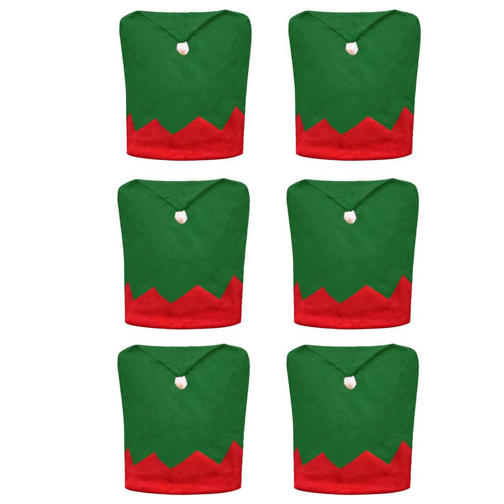 Green Santa Hat Christmas Chair Back Cover Christmas Decoration for Home 2023 New Year Decor Table Ornaments 70cmx50cm