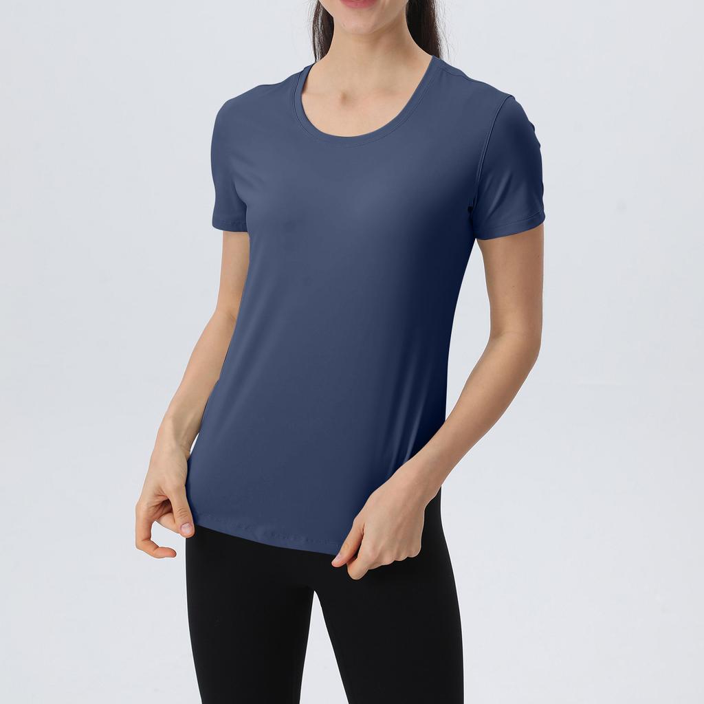 Workout Tank Tops Yoga Open Back Shirts Loose Fit Athletic Sports Sleeved Top