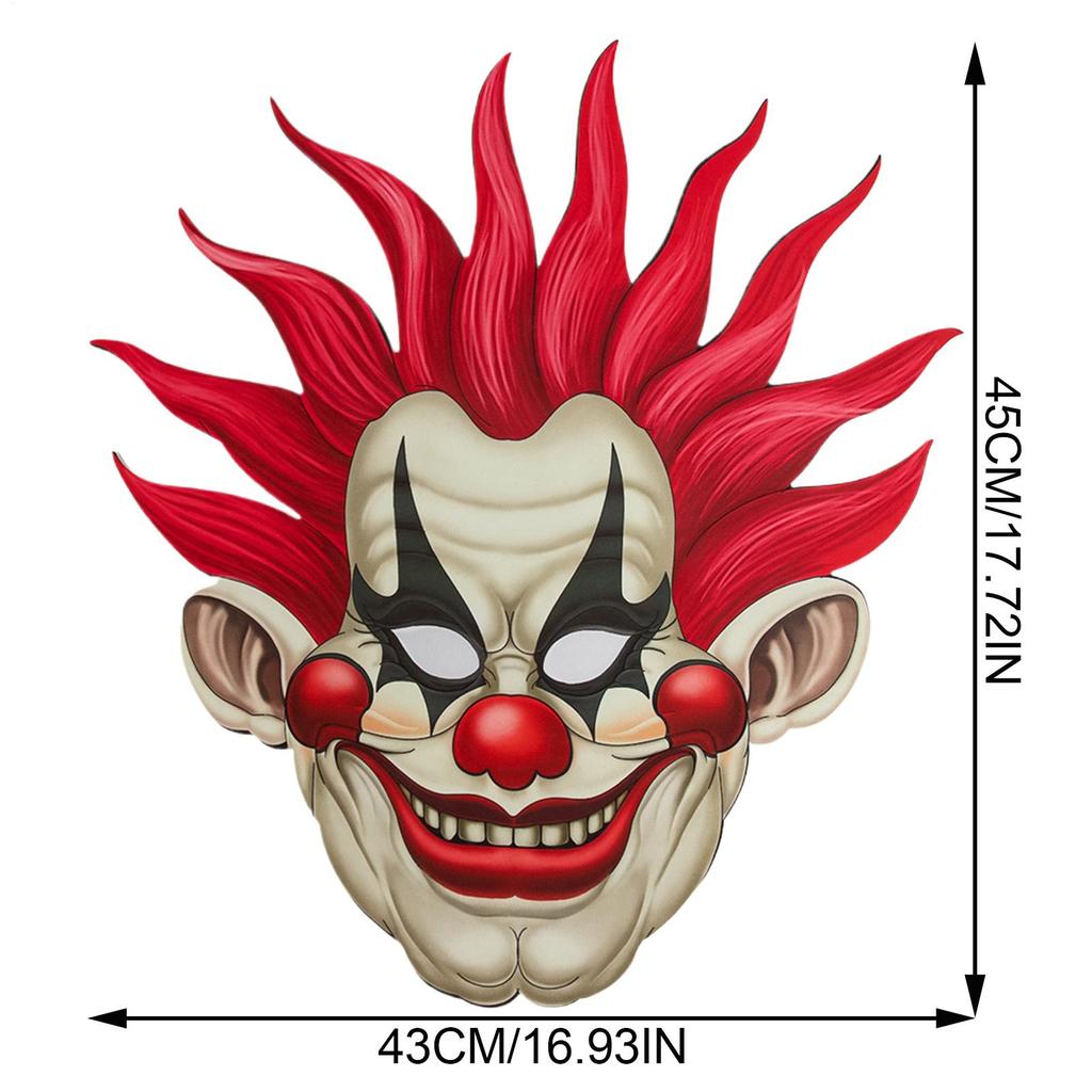 Masquerade Face Cover Creepy Red-Haired Accessory Carnival Masque For Halloween Party Performance Stage Show Prank Haunted House