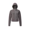 FILA Fitness Series Simple Fashion Casual Sports Training Versatile Warm Hooded Loose Short Knit Jacket Women jackets Gray A11W611506FDY
